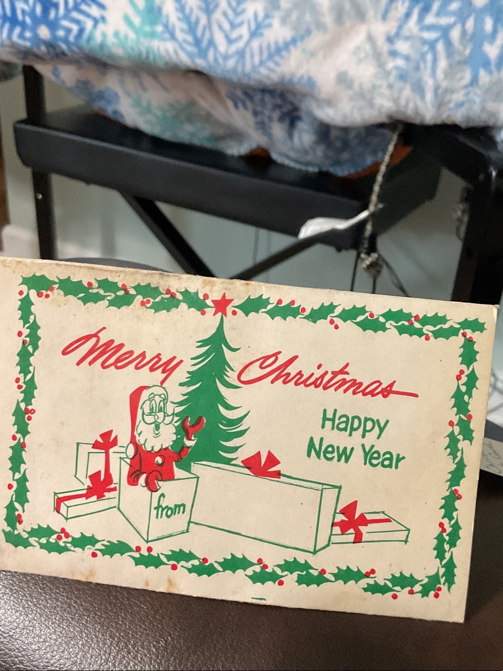 Holiday Merry Christmas & Happy New Year Card - Red & Green